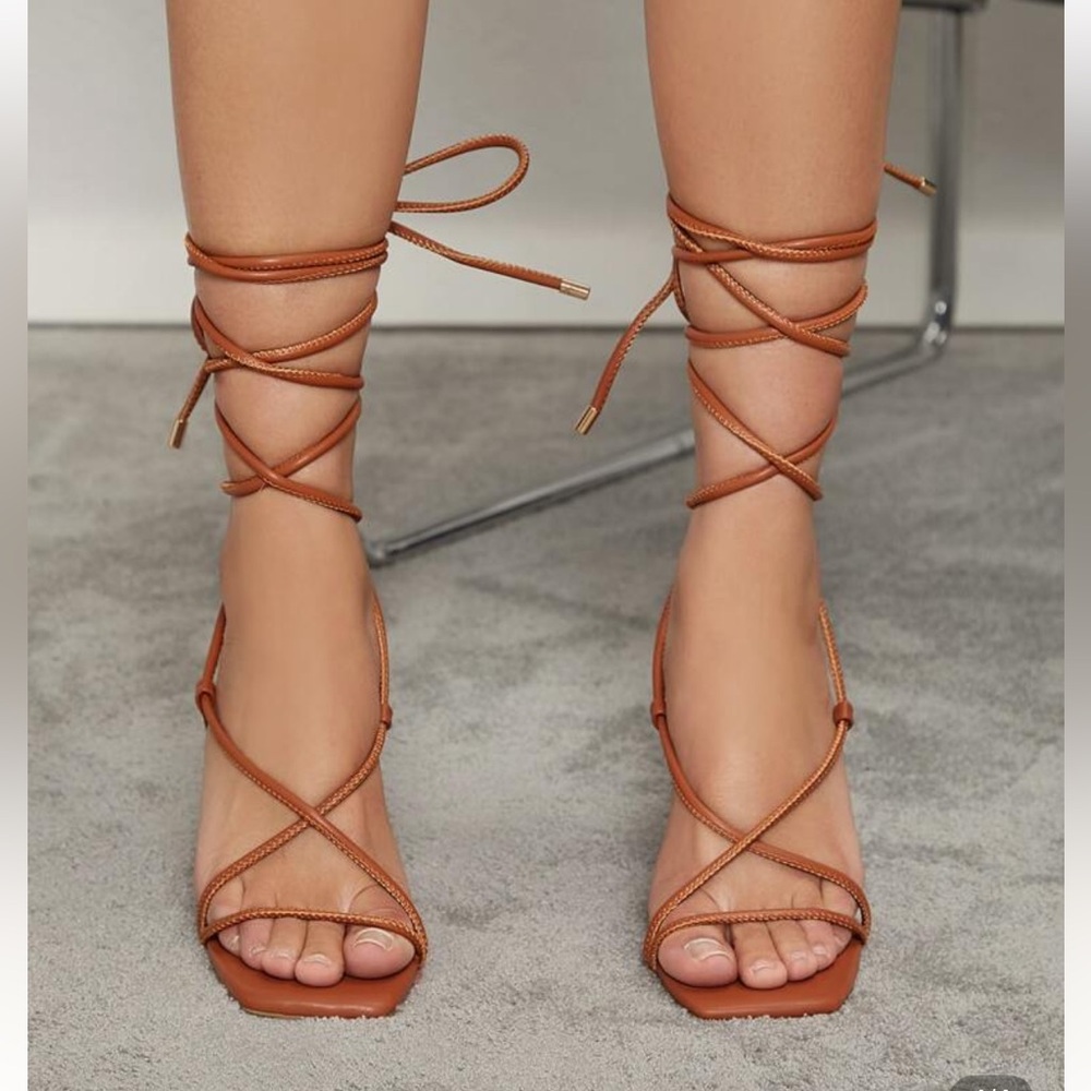 Strappy Block Heel Sandals 4”in heel.